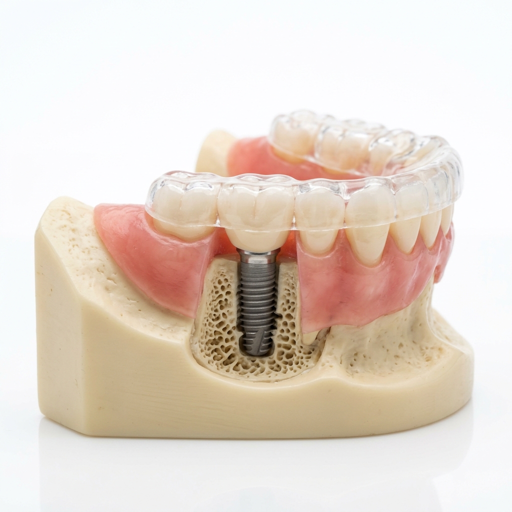 Gutieră de bruxism și implanturi dentare osteointegrate